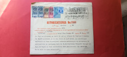 Romania Rumanien Bucuresti Bukarest  Autorizatie Constructie / Autorizatiunea 1920 Timbre Fiscale - Rumania