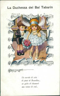 BERTIGLIA SIGNED 1920s POSTCARD - KIDS & MUSIC - LA DUCHESSA DEL BAL TABARIN - SERIE 2248 (5450) - Bertiglia, A.
