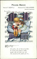 BERTIGLIA SIGNED 1920s POSTCARD - KIDS & MUSIC - PICCOLA MANON - SERIE 2247 (5457) - Bertiglia, A.