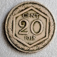 2O CENTESIMI Del 1918 REGNO D'ITALIA - 1900-1946 : Victor Emmanuel III & Umberto II