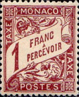 Monaco Taxe N** Yv:23 Mi:18 Banderole De Duval (Petit Def.gomme) - Portomarken