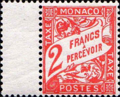 Monaco Taxe N** Yv:24 Mi:19 Banderole De Duval Bord De Feuille - Postage Due