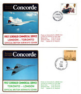 Concorde BA - Toronto London AR 1980 - First Flight 1er Vol Erstflug - Canada - Erst- U. Sonderflugbriefe