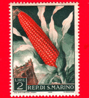 Nuovo - MNH - SAN MARINO - 1958 - Prodotti Agricoli - Granoturco - 2 - Neufs