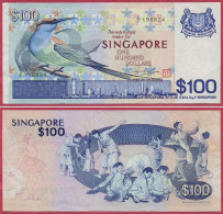 Singapore One Hundred 100 Dollars A/1 198824 This Note Is Legal Tender, Minister For Finance_Blue-Throated Bee-Eater_SUP - Singapur