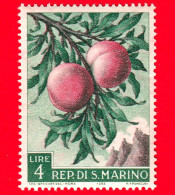 Nuovo - MNH - SAN MARINO - 1958 - Prodotti Agricoli - Pesche - 4 - Unused Stamps