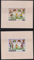 F-EX49501 LIBERIA MNH 1981 CHAMPIONSHIP SOCCER FOOTBALL IMPERFORATED SHEET PROOF.  - 1982 – Spain