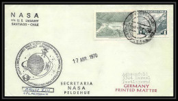 5859/ Espace (space) Lettre (cover) 11/4/1970 Apollo 13 Splashdown PeldehueChili (chile) - América Del Sur
