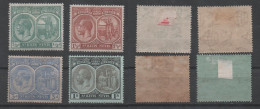 St Kitts Nevis 1921, MH, Michel 37, 41, 45, 48 - St.Kitts And Nevis ( 1983-...)