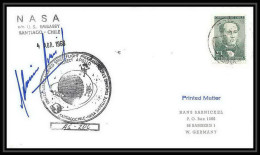 5192/ Espace (space) Lettre (cover) 4/4/1968 Signé (signed) As-204 Apollo Project Manned Space Flight Chili Chile - South America