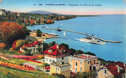 FRANCE - Thonon Les Bains - Panorama Du Port Et Les Villas - Colorisé - Carte Postale - Thonon-les-Bains