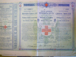 2024 - 1474  ACTION De VINGT FRANCS OR  De La CROIX-ROUGE SERBE   1907  XXX - Autres & Non Classés