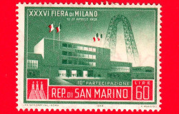 Nuovo - MNH - SAN MARINO - 1958 - XXXVI Fiera Di Milano - 10 Partecipazione - 60 - Ongebruikt