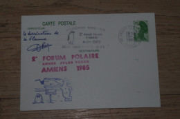 7-176 Entier Postal  Ours Polaire Polar Bear Famme Manchot Pingouin Penguin  Amiens 1985 Pole Nord Sud Taaf Jules Verne - Preserve The Polar Regions And Glaciers