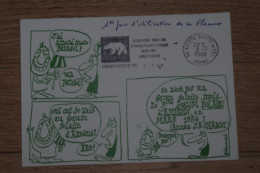 7-178 CPM Humour Charcot Ours Polaire Polar Bear FDC Flamme  Amiens 1986 Pole Nord Sud Taaf - Behoud Van De Poolgebieden En Gletsjers