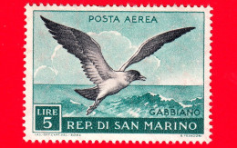 Nuovo - MNH - SAN MARINO - 1959 - Fauna Avicola - 1ª Emissione - Uccelli - Birds - POSTA AEREA - Gabbiano - 5 - Luchtpost