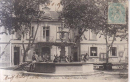 Capendu La Place Et L'Hotel De Ville  Carte Postale Animee 1905 - Capendu