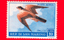 Nuovo - MNH - SAN MARINO - 1959 - Fauna Avicola - 1ª Emissione - Uccelli - Birds - POSTA AEREA - Falco - 10 - Luftpost