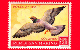 Nuovo - MNH - SAN MARINO - 1959 - Fauna Avicola - 1ª Emissione - Uccelli - Birds - POSTA AEREA - Colomba - 120 - Poste Aérienne