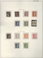 - ESPAGNE, 1850/1948, XX, X, Obl., Avant 1900 Non Coté (dont Réimpression), En Album Leuchtturm - Cote : 8600 € - Collections