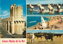 13 - Les Saintes Maries De La Mer - Multivues - Chevaux Camarguais - CPM - Carte Neuve - Voir Scans Recto-Verso - Saintes Maries De La Mer