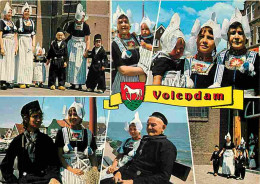 Folklore - Costumes - Pays Bas - Holland - Volendam - Multivues - Blasons - Coiffes - Voir Scans Recto Verso - Costumi