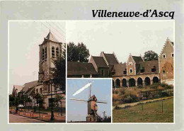 59 - Villeneuve D'Ascq - Multivues - Moulin à Vent - Flamme Postale - CPM - Voir Scans Recto-Verso - Villeneuve D'Ascq