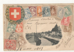 SUISSE // BONCOURT    Vue Générale   Timbres / Carte Gauffrée - Boncourt