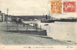 76 - Duclair - Le Quai De Rouen Et La Seine - Bateaux - CPA - Oblitération Ronde De 1921 - Voir Scans Recto-Verso - Duclair
