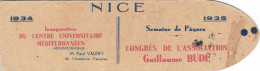 NICE   -   ALPES MARITIMES  -  (06)  -  PEU  COURANT  MARQUE-PAGES PUBLICITAIRE DE 1934  -  1935. - Marque-Pages
