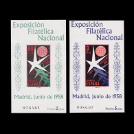 España.1958.Exp.Filatélica Nacional. MNH. Edifil 1222-1223 - Neufs