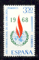 Spain 1968 - Derechos Humanos Ed 1874 (**) - ONU