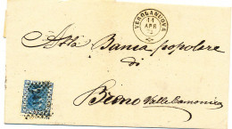 1874 VEROLANUOVA DC NUMERALE A PUNTI - Poststempel