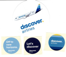 4 Aufkleber DISCOVER AIRLINES - Autocollants