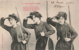 SPECTACLE - Les Zouav...ettes - Animé - Carte Postale Ancienne - Teatro