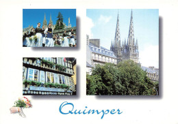 FRANCE - Quimper - Festival De Cornouaille - Faïences De Quimper - Cathédrale Saint Corentin - Carte Postale - Quimper