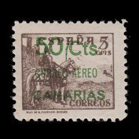 España.Guerra Civil. Canarias.LOCALES.1937.50c S 5c.MNH Edifil.34. CENTRADO - Emisiones Nacionalistas