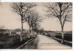 Carte Postale Ancienne Saint Jean De Bournay - Entrée De La Ville Par L'Avenue De La Gare - Saint-Jean-de-Bournay