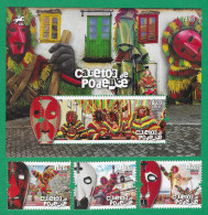 Portugal  14.02.2024 , Caretos De Podence Carnival / Sheet + Stamps - Postfrisch / MNH / (**) - Nuevos