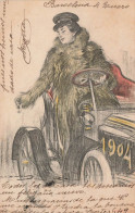 Jugendstil * 1904 * CPA Illustrateur Art Nouveau Dos 1900 * Femme Pilote Automobile Voiture * Espana - Other & Unclassified