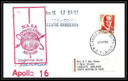 6456/ Espace (space) Lettre (cover) 17/4/1972 Signé (signed Autograph) Apollo 16 Canberra Centre Australie (australia)  - Oceanía