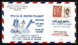 6188/ Espace (space) Lettre (cover Briefe) 1971 5th Us Moon Flight Apollo 15 Andeavour Argentine (Argentina) - Amérique Du Sud