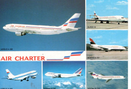 Flotte Utilisée Par Air Charter - Filiale D'Air France - Airbus A300-Boeing B747-B737-B727-Super 10  - CPM - 1946-....: Ere Moderne