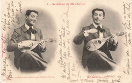 SPECTACLE - Sérénade De Mandoline - Animé - Carte Postale Ancienne - Music And Musicians