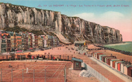 FRANCE - Le Tréport - La Plage - Les Tennis Et La Frégate - Animé - Carte Postale Ancienne - Le Treport