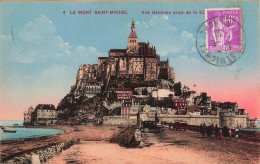 FRANCE - Le Mont Saint Michel - Vue Générale Prise De La Digue - Animé - Carte Postale Ancienne - Le Mont Saint Michel