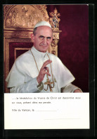 AK Papst Paul VI. In Segnender Haltung Auf Dem Heiligen Stuhl  - Papas