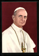 AK Papst Paul VI. Mit Seinem Pileolus Und Einem Leichten Lächeln  - Papas