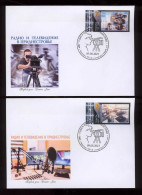 Label Transnistria 2023 Radio And Television In Transnistria 2 FDCs Imperforated - Vignettes De Fantaisie