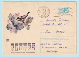 USSR 1971.0118. Tit (Parus). Prestamped Cover, Used - 1970-79